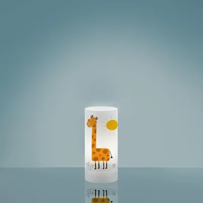 Obrázok produktu pre Moderná 1 svetelná stolová lampa Polilux s káblom Decokids Giraffe  Italy