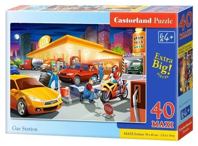 Obrázek produktu pro CASTORLAND puzzle 40 MAXI dílků - Čerpací stanice