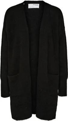 Produktbild von SELECTED FEMME Lange Strickjacke mit Taschen Open Stretch Casual Cardigan SLFLULU Größe: M