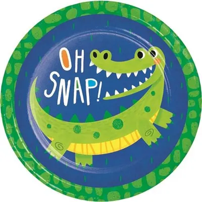 Produktbild von Teller Alligator party, Ø23, 8Stk.