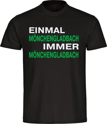Produktbild von multifanshop Herren T-Shirt - Mönchengladbach - Einmal Immer, schwarz, Größe 3XL