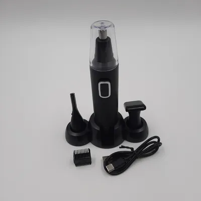Produktbild von USB Wiederaufladbar Nasenhaarschneider 3 in 1 Set Ohrhaarschneider Doppelschneideklingen Augenbrauen Gesichtshaartrimmer