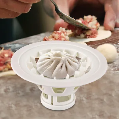 Obrázek produktu pro Stroj na výrobu baozi – snadno použitelný stroj na výrobu knedlíků, opakovaně použitelná forma na vaření v páře, vhodná pro začátečníky v domácí kuchyni, 18 x 18 x 9 cm, bílá