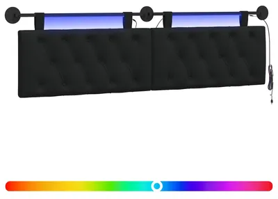 Produktbild von Hängendes Kopfteil Mit LED Licht Schwarz Stoff