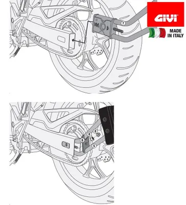 Obrázek produktu pro Givi Honda Ncx 750 16-17 Rm1146kit výztuha zadního blatníku jedna velikost