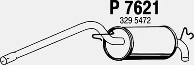 Produktbild von VEGAZ VOS-23 Endschalldämpfer für VOLVO 340-360 (343, 345) Auspuff