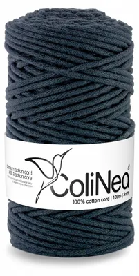 Produktbild von ColiNea Makramee-Garn 3mm 100m geflochten tiefblau