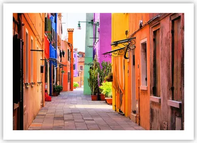 Produktbild von Poster - Poster ohne Rahmen - Sommer Straße Haus - 70x50 cm - Wand Bild - Wanddeko - Wandbilder - Kunstposter - Wandposter - Bilder - Kunstdruck - Wanddekoration - Wandbild - P2XAA70x50-3583