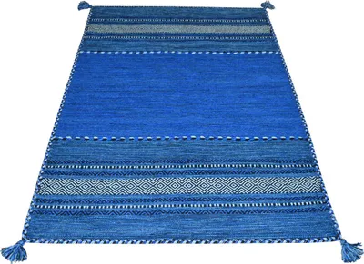 Produktbild von Antiker Kilim-Teppich, 160x230 cm, Blau | GalleriaFarah1970