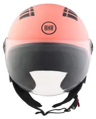 Immagine prodotto di BHR 834 FLOW - Casco Moto Demi-Jet Estivo Omologato ECE 22.06 con 16 Fori di Aerazione - Visiera Antigraffio e Sgancio Micrometrico, Corallo, M