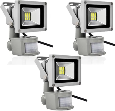 Produktbild von Greenmigo 3 Stück 20W LED Fluter SMD Lampe + Bewegungsmelder Flutlichtstrahler