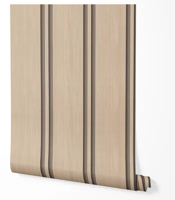 Produktbild von Selbstklebende Tapete Möbelfolie Holzoptik Beige Lamellen 3D Wandpaneel Effekt Helle Tapete Modern für Wohnzimmer Schlafzimmer Flur Büro Skandinavisch Japandi Design 2,5m x 0,5m