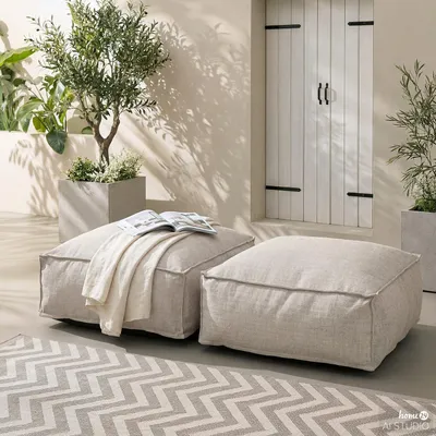 Produktbild von home24 Loungegruppe - 2-teilig - Olefin - Beige