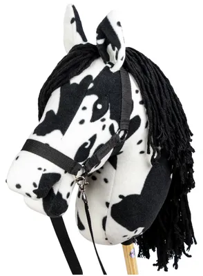 Produktbild von Steckenpferd Skippi. Pferd auf einem Stock karo-square