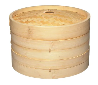 Produktbild von KitchenCraft Dampfgarer-Korb de Bamboo, Streamer Bamboo, 2 Ebenen, 25cm (9''), Beige