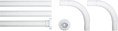 Productafbeelding van Douchegordijnstang - Badkamerstang - Douche Afschermen - Eenvoudige Montage - 90 cm - Wit