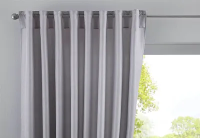 Produktbild von Vorhang Verdeckte Schlaufen Cationic »JENA« HxB 250x140 cm Silber Blickdicht Leinen Optik Gardine Meliert Gardinenband mit Raffhalter , 2019037