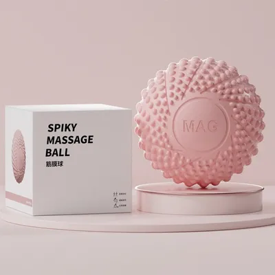 Produktbild von INF Peanut Massageball TPE 6.5cm Tiefengewebe Rücken Fuß mobil 1 Stück Rosa