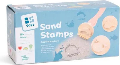 Produktbild von BS Toys Sandstempel-Spiel, Stempel-Set für Kinder, 1,5 Jahr(e), Holz