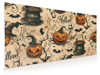 Produktbild von Küchenrückwand Spritzschutz Glas mit Motiv Halloween Kürbisse 40 x 40 cm