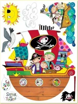 Produktbild von Wandsticker "Piratenschiff" - 18 wiederablösbare Sticker