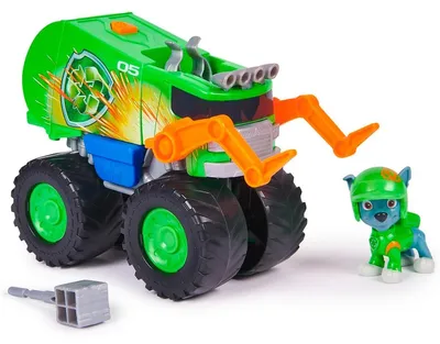 Produktbild von PAW Patrol Rettungsfahrzeuge – Müllwagen mit Rocky-Spielfigur – Spielzeugauto