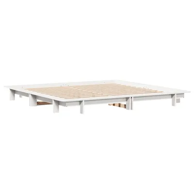 Obrázok produktu pre Posteľ bez matraca biela 160x200 cm masívna borovica