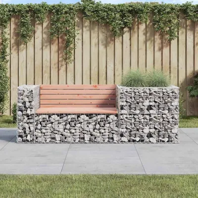 Produktbild von Gartenbank - Außenbank - Parkbank - Sitzbank - Holzbank - Douglasieholz - Verzinkte Stahlgitterbox