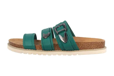 Produktbild von Fitters Footwear Pantoletten in Übergrößen Grün 2TM12004 Camille Green große Damenschuhe