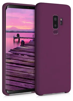 Produktbild von kwmobile Handyhülle für Samsung Galaxy S9 Plus Hülle - Case Silikon - Kabelloses Laden - Schutzhülle Cover in Bordeaux Violett
