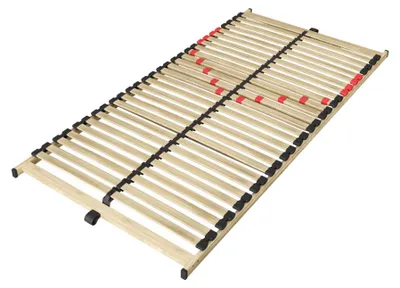 Image de Sommier ZITTARO – 28 lattes – 90x190 cm – Finition chêne et noir – Confort durable et format pratique