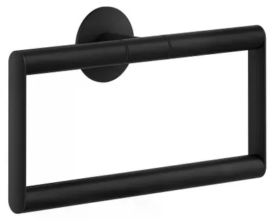 Produktbild von Smedbo DOT - Handtuchring. Schwarz. Selbstklebend. 200 x 115 mm. TB344