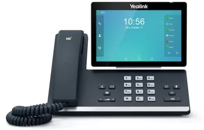 Produktbild von Yealink SIP-T56A, IP-Telefon, Schwarz, Kabelgebundenes Mobilteil, Tisch/Wand, Android, Im Band, Außerhalb des Bandes, SIP-Info