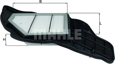 Produktbild von MAHLE LX 1684/5 Luftfilter für BMW 5 Touring (F11)