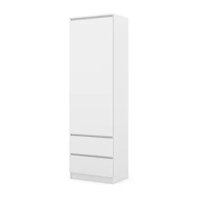Produktbild von Regal MAJA 60 cm 1D2S Weiß Matt Türen Schubladen Regalböden Bücherregal