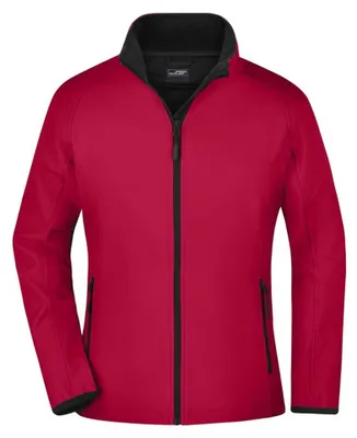 Imagen del producto de Chaqueta softshell "Promo" para mujer de James and Nicholson, modelo LT3301 (talla XXL), color rojo/