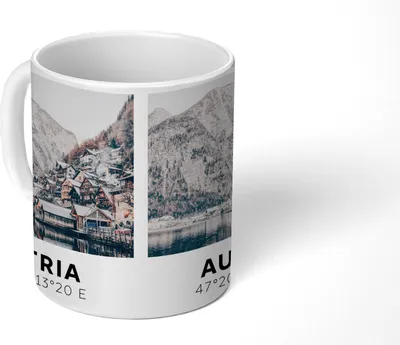 Produktbild von MuchoWow® Tasse Kaffeetasse Kaffeebecher 350 ml Österreich - Alpen - Wasser - Berg Teetasse - Fototasse - Becher - Keramikbecher - Teebecher - Kaffeetasse - Bürotasse