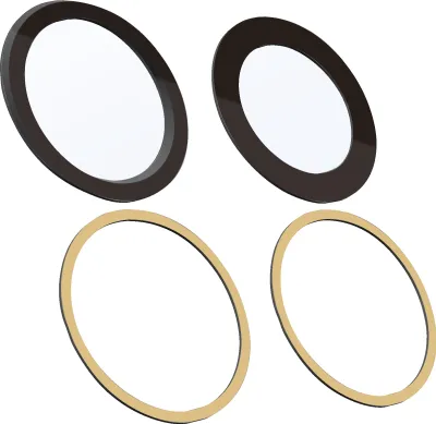 Produktbild von iPhone 14 / Plus Original OEM Saphir Kamera Glas Linse Reparatur Set mit Kleber Glue