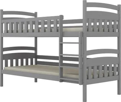 Zdjęcie produktu dla Łóżko piętrowe JULITA 200x90 szare drewniane