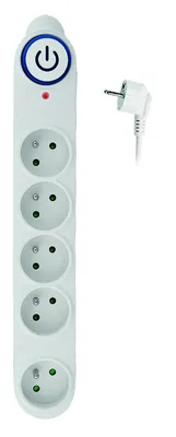 Obrázek produktu pro Solight PO58, 150 J, 5 AC zásuvky / AC zásuvek, Typ E, 230 V, 10 A, 4500 A