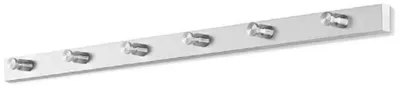 Produktbild von Unyqoos® Stylischer Garderobe mit sechs Haken aus mattem Edelstahl zur Wandmontage