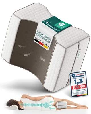 Orthopädisches Memory-Foam-Kniekissen für Seitenschläfer mit atmungsaktivem Bezug