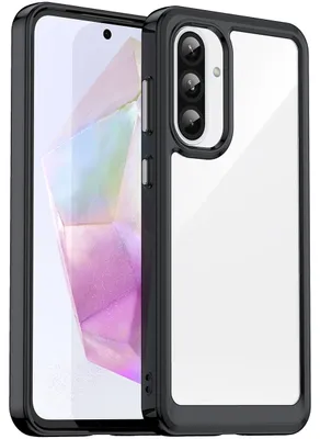 Produktbild von Mobigear Crystal Schutzhülle für Samsung Galaxy A56 – Hartschalenhülle, Rückseite – Schwarz