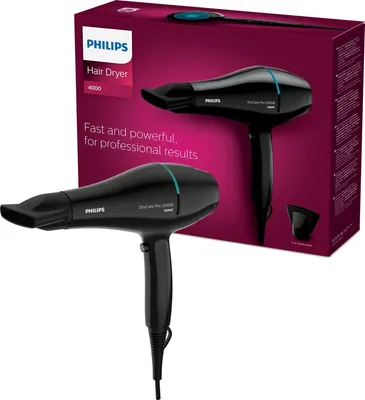 Produktbild von Philips DryCare BHD272/00 Pro Haartrockner, AC, Schwarz, Einfarbig, Hängeschlaufe, 1,8 m, 2100 W