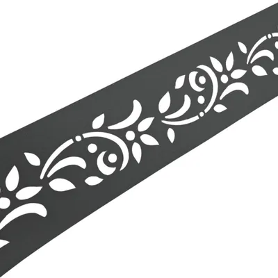Produktbild von Sichtschutz Laserstreifen zaun|zu PREMIUM Nachbildung Floral #1 Anthrazit 2,55m