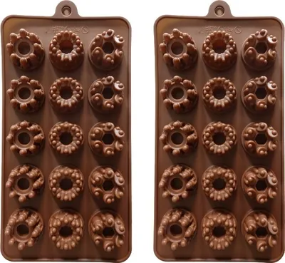 Produktbild von GKA 2 Stück Silikon Pralinenform Guglhupf Schokoladenform, 3D Schokolade Pralinen Silikonform Backform 30 Mulden BPA Frei
