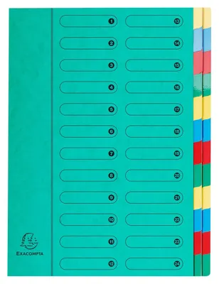 Immagine prodotto di Exacompta 5124E Cartella organizer dorso armonico 24 scomparti A4 verde