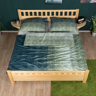 Produktbild von Doppelbett / Gästebett Kiefer massiv Vollholz natur 67, inkl. Lattenrost - Abmessung 180 x 200 cm