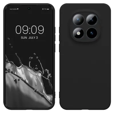 Produktbild von kwmobile Handyhülle für Xiaomi Redmi Note 15 Pro 5G Hülle - weiches Handy Silikon Case - Schutzhülle Cover - Schwarz matt