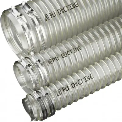Imagen del producto de Manguera de poliuretano flexible, de 65 mm de diámetro y 1 metro de longitud, para la extracción de polvo y vapores